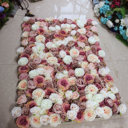 SPR 3D high quality Artificial wedding occasion rose flower wall backdrop arrangement wedding decoration ever Free Shipping