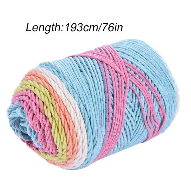 10Pcs=500g natural silk milk cotton yarn thick yarn for knitting baby wool crochet yarn weave thread