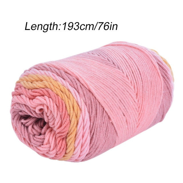 10Pcs=500g natural silk milk cotton yarn thick yarn for knitting baby wool crochet yarn weave thread