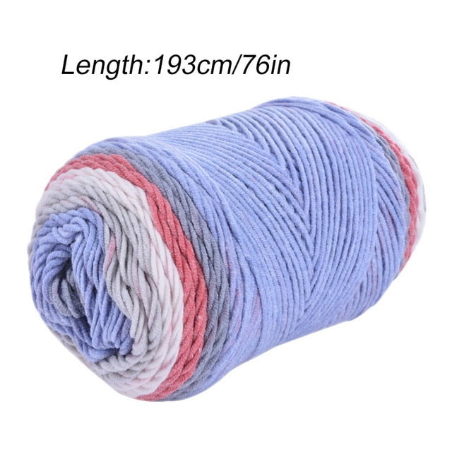 10Pcs=500g natural silk milk cotton yarn thick yarn for knitting baby wool crochet yarn weave thread