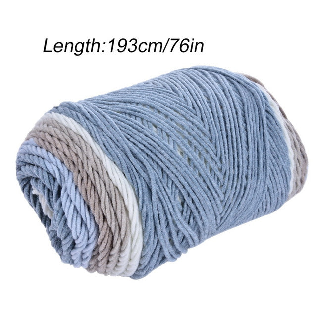 10Pcs=500g natural silk milk cotton yarn thick yarn for knitting baby wool crochet yarn weave thread