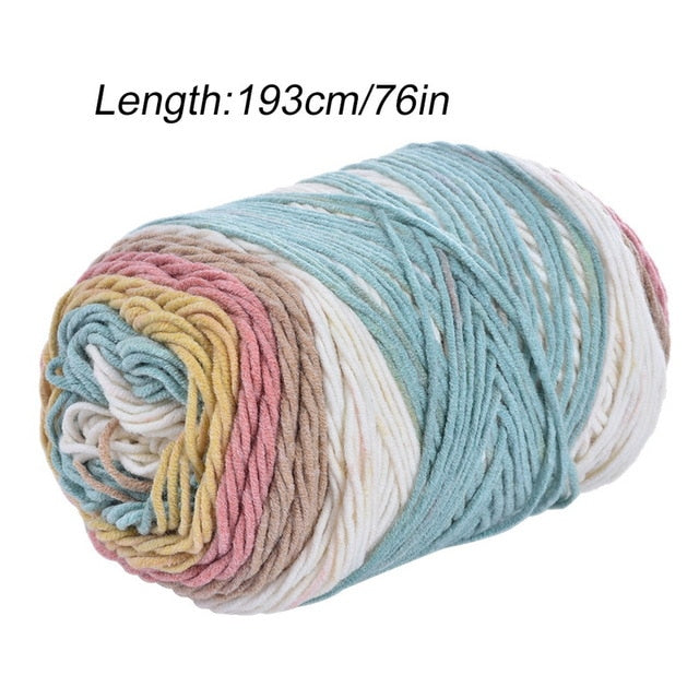 10Pcs=500g natural silk milk cotton yarn thick yarn for knitting baby wool crochet yarn weave thread