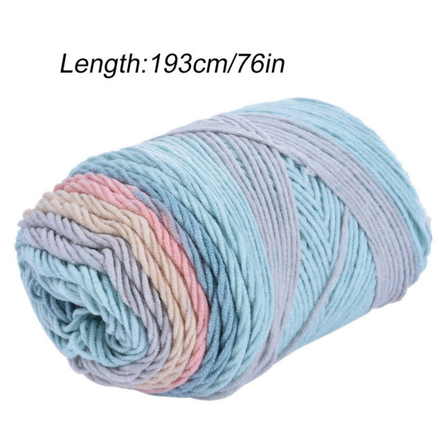 10Pcs=500g natural silk milk cotton yarn thick yarn for knitting baby wool crochet yarn weave thread