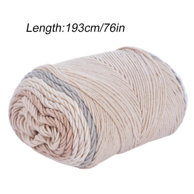 10Pcs=500g natural silk milk cotton yarn thick yarn for knitting baby wool crochet yarn weave thread