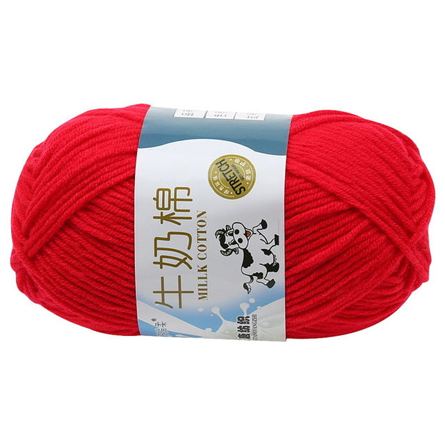 10Pcs=500g natural silk milk cotton yarn thick yarn for knitting baby wool crochet yarn weave thread