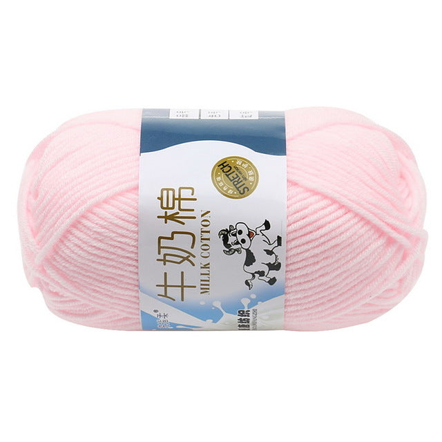 10Pcs=500g natural silk milk cotton yarn thick yarn for knitting baby wool crochet yarn weave thread