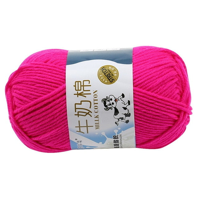 10Pcs=500g natural silk milk cotton yarn thick yarn for knitting baby wool crochet yarn weave thread