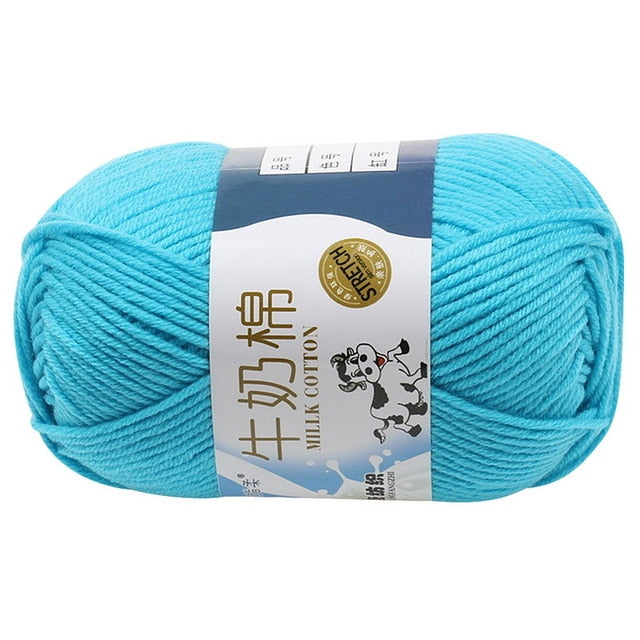 10Pcs=500g natural silk milk cotton yarn thick yarn for knitting baby wool crochet yarn weave thread