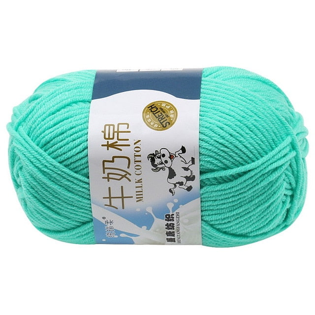 10Pcs=500g natural silk milk cotton yarn thick yarn for knitting baby wool crochet yarn weave thread