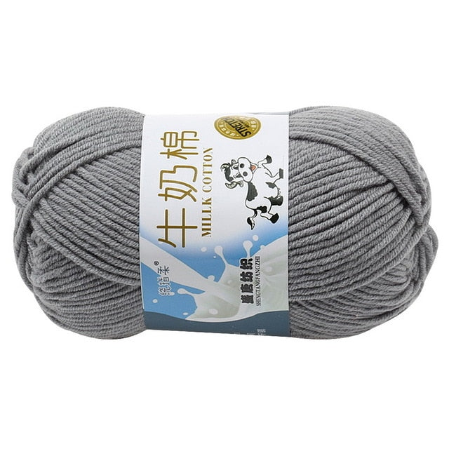 10Pcs=500g natural silk milk cotton yarn thick yarn for knitting baby wool crochet yarn weave thread