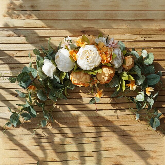 75CM Artificial Silk Flowers Swag Slim Table Centrepiece Home Wedding Arch Decor Fake Flowers Hanging Garland Wall New M17