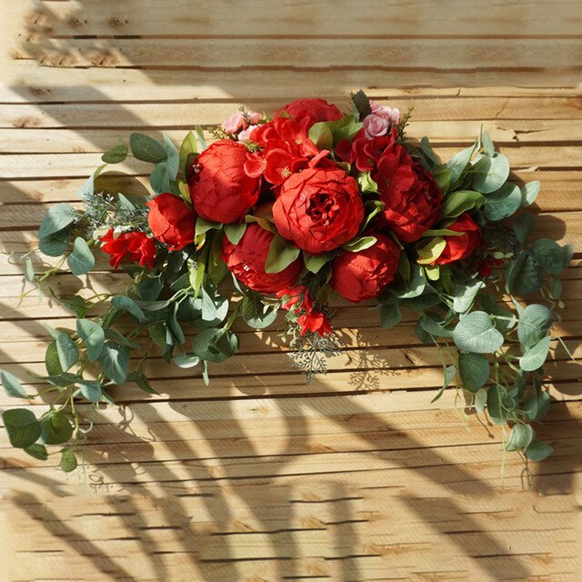 75CM Artificial Silk Flowers Swag Slim Table Centrepiece Home Wedding Arch Decor Fake Flowers Hanging Garland Wall New M17